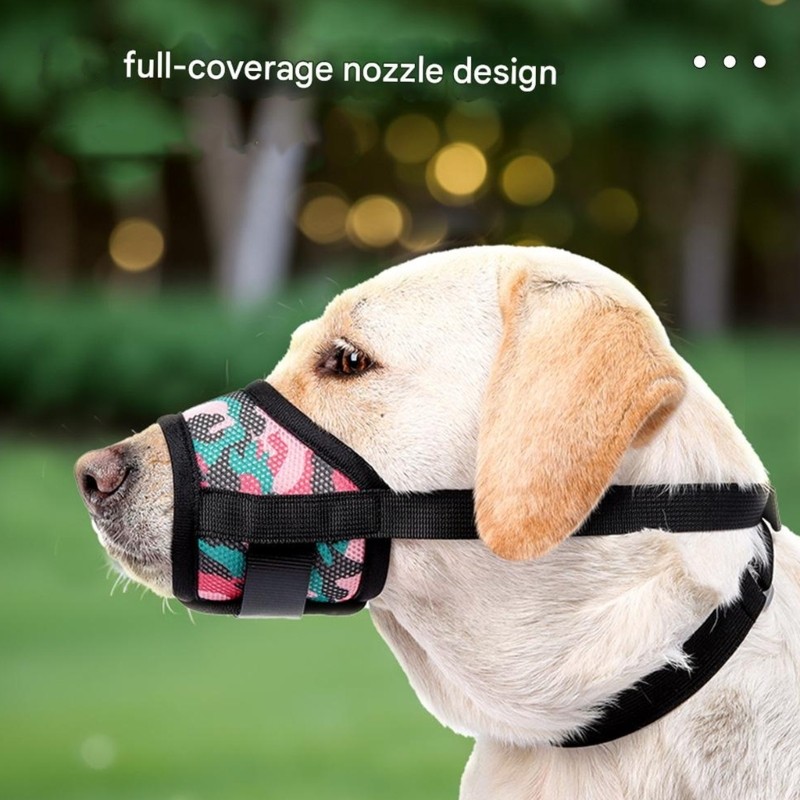 Yao Pet Mesh Muzzle Dogs Gentle Mouth Protections Againstating Proof Pet Mouthpiece Pet Safety