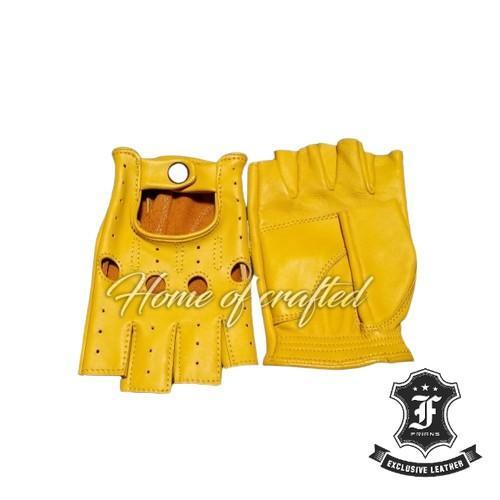ถุงมือหนังแท้ Fingerless Noble Leather CRAFT044