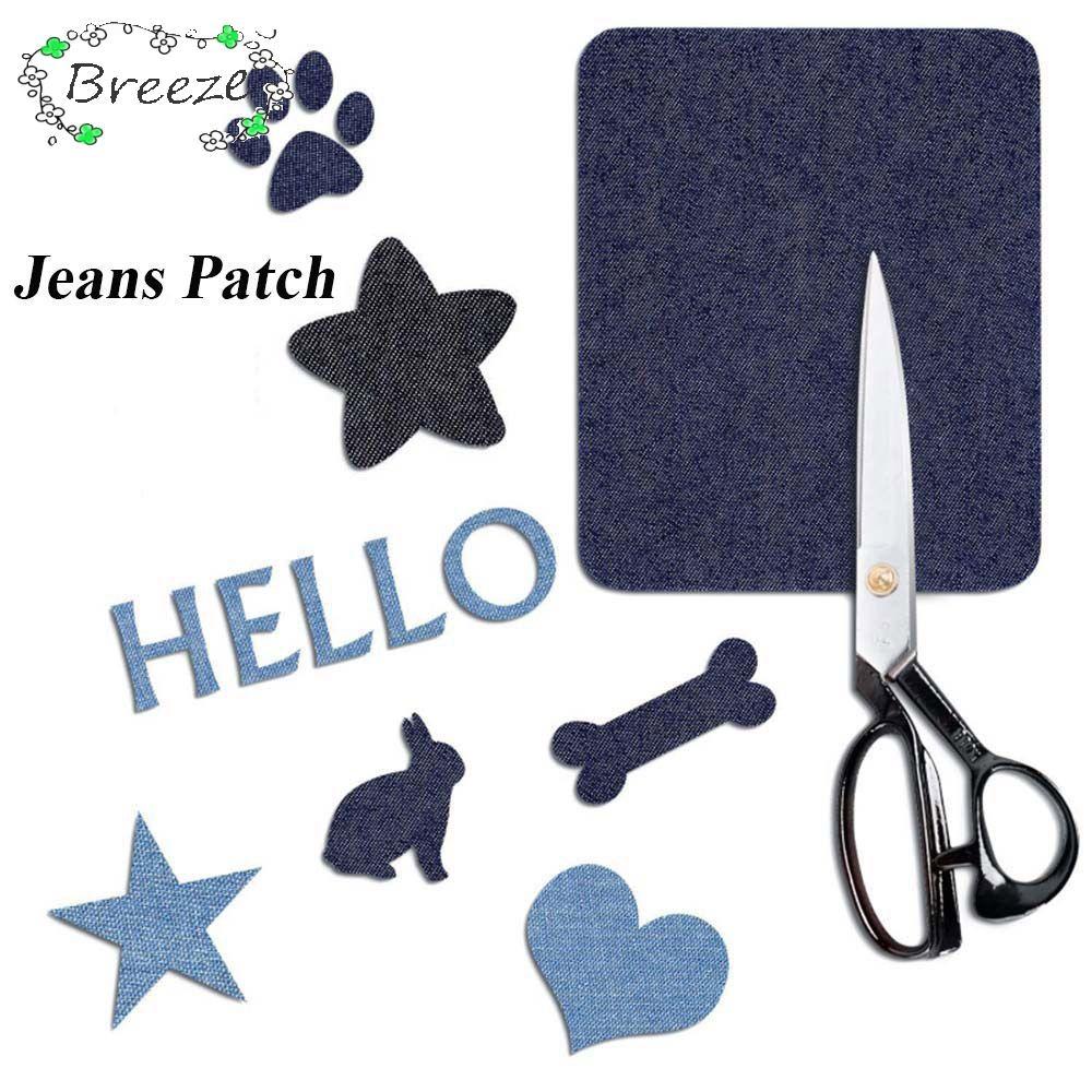 BREEZE 4 ชิ้นสำหรับเข่าและข้อศอก DIY กางเกงยีนส์