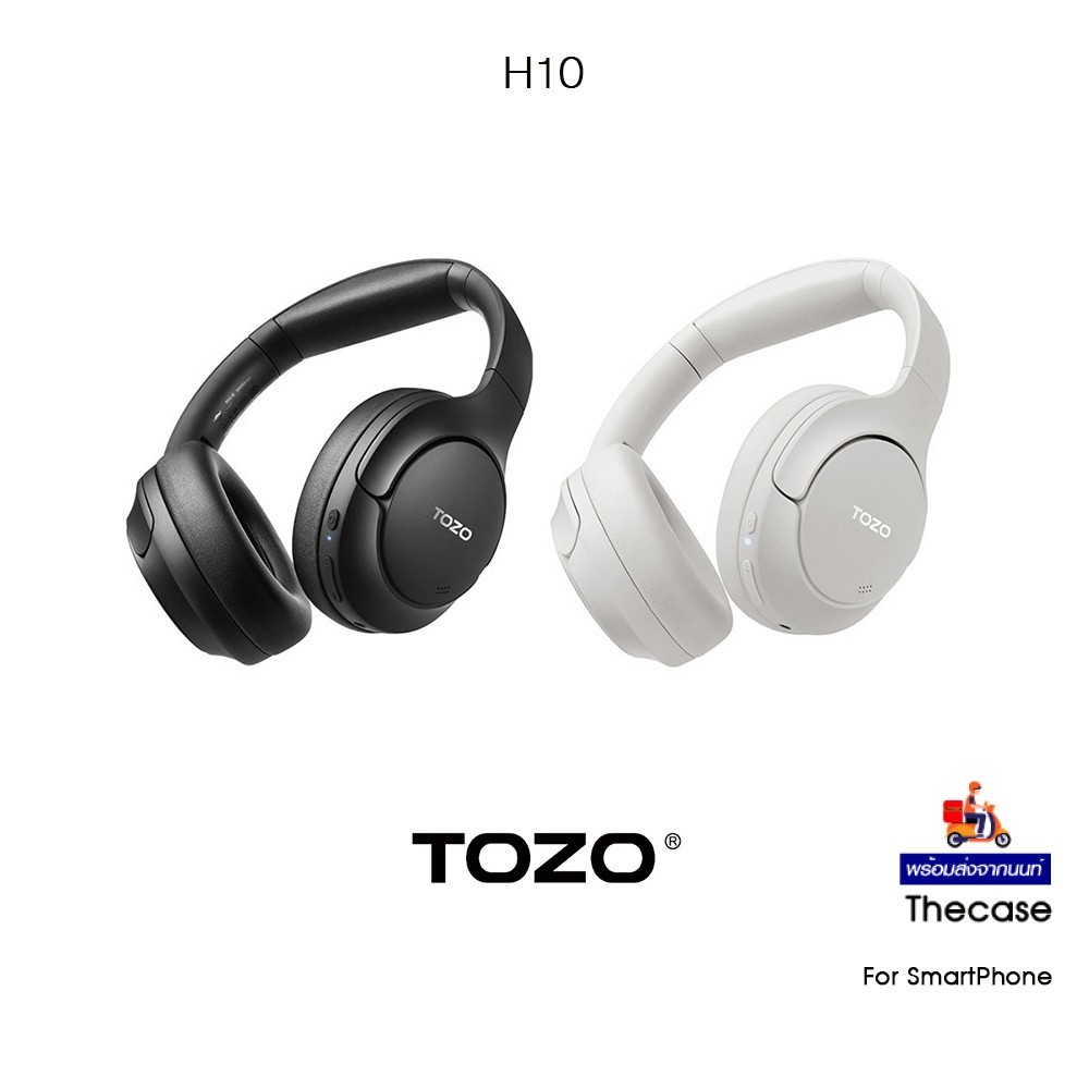 TOZO H10 หูฟัง Headphone มี Adaptive ANC BT 5.3 หูฟังไร้สายหูฟังครอบหู สำหรับ SmartPhone และอุปกรณ์ท