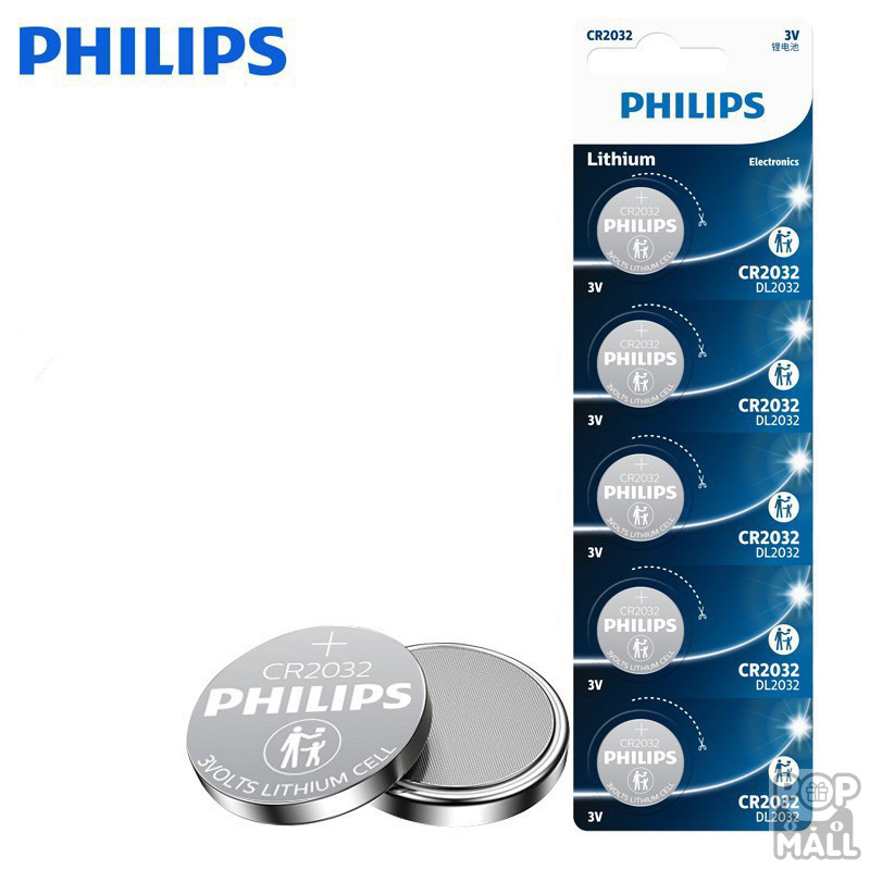 BUYBUYTECH ถ่านPhilips CR2032/CR2025/CR2016 แผง5ก้อน ของแท้