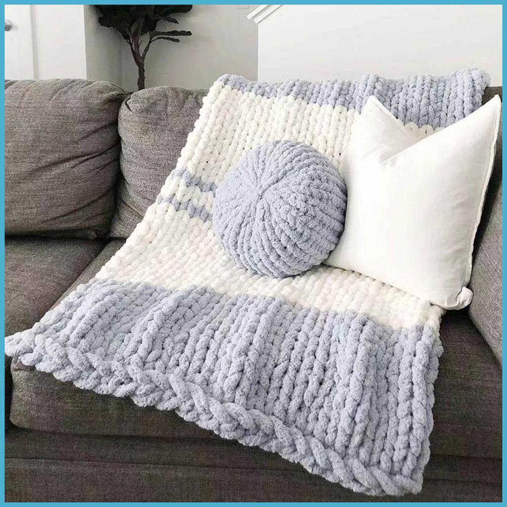 เส้นด้าย Chenille สําหรับโครเชต์เส้นด้าย Chenille หนาสําหรับผ้าห่มถักนุ่มสบายพรมผ้าพันคอโครเชต์ play