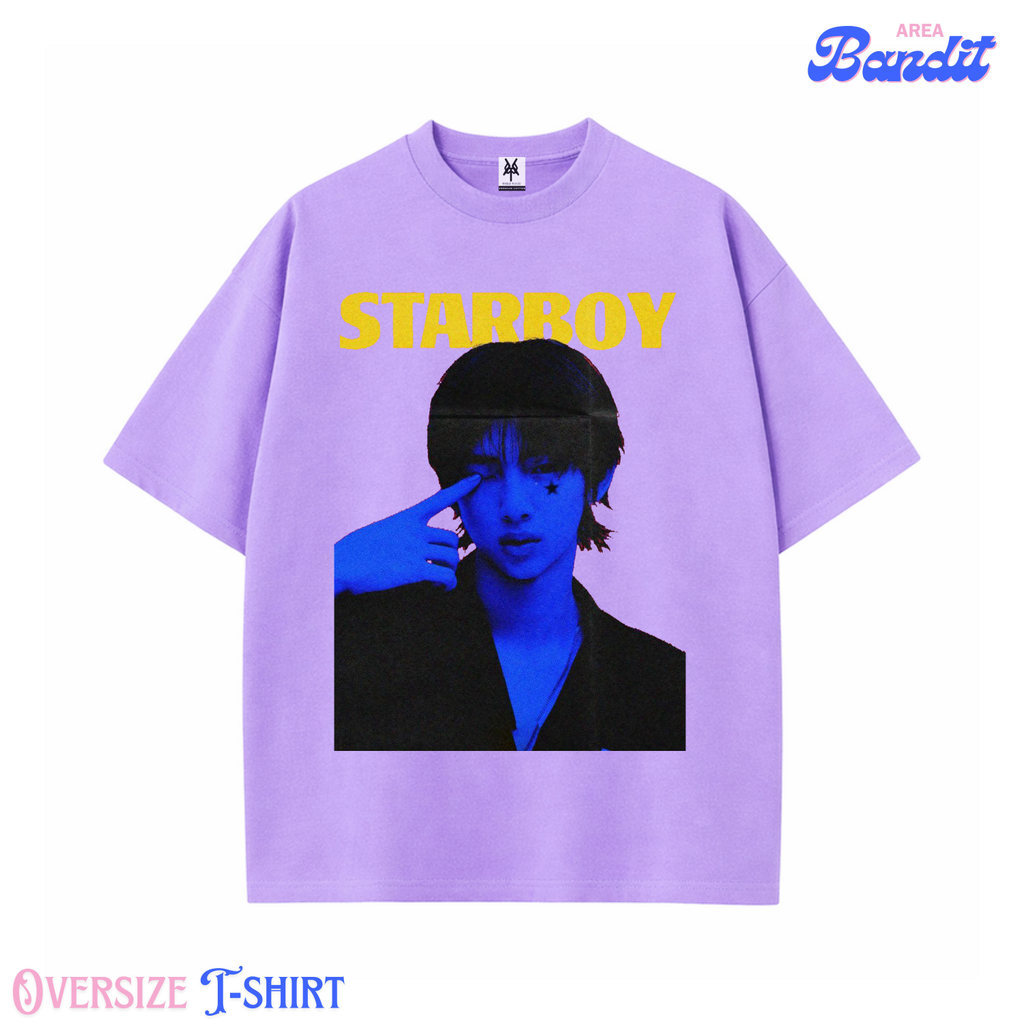 "juhoon cortis starboy" เสื้อยืดโอเวอร์ไซส์ lilac
