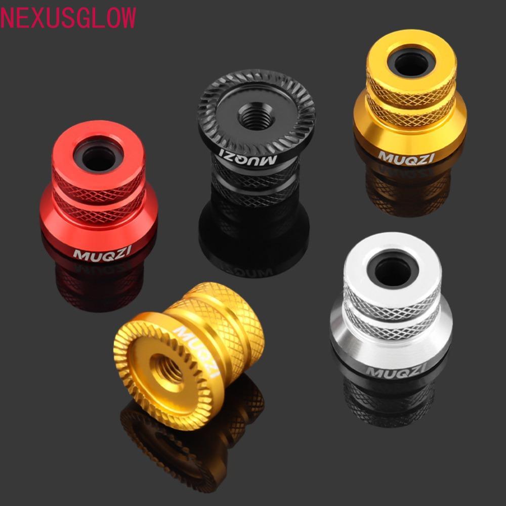 NEXUSGLOW น็อตดุมล้อจักรยาน คู่ละ 1 ชุด ทำจากโลหะผสมอลูมิเนียม ป้องกันการกัดกร่อนและน้ำหนักเบากว่าเดิม เหมาะสำหรับคนรักรถจักรยาน