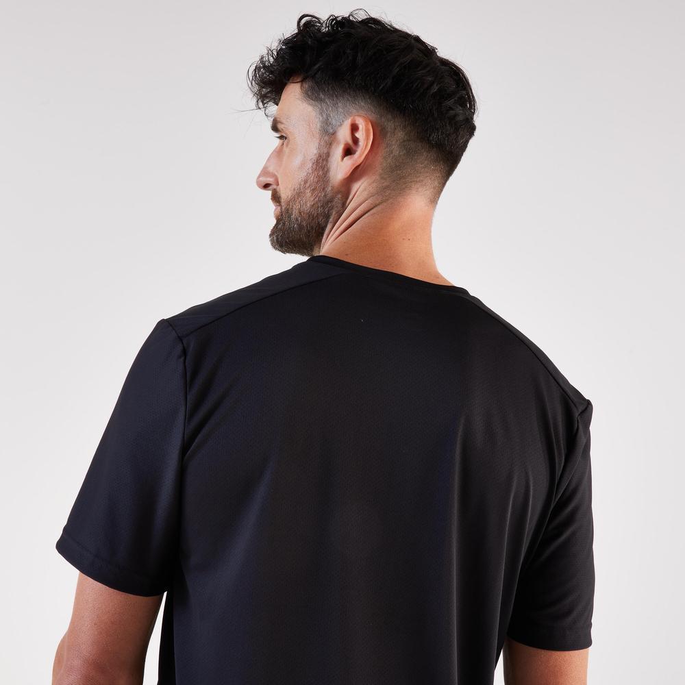 Decathlon Men'S Kiprun Run 100 Running T-Shirt เสื้อวิ่งสำหรับผู้ชาย รุ่น Kiprun 100 - Black - รูปที่ 2