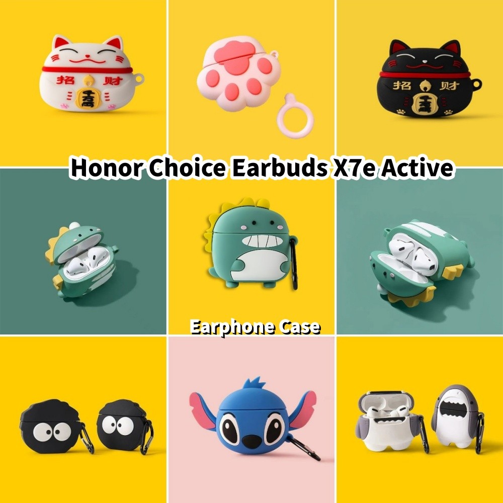 In StockFor Honor Choice Earbuds X7e Active Case น่ารักการ์ตูนซิลิโคนอ่อนนุ่มหูฟังกรณีปลอก NO.1