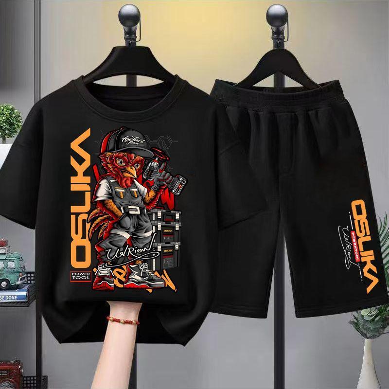 ชุดเสื้อเชิ้ตแขนสั้นและกางเกงขาสั้นฟาร์มสไตล์ไทย สำหรับเด็ก COD เสื้อผ้าเด็ก ดีไซน์ทันสมัย เสื้อผ้าเด็