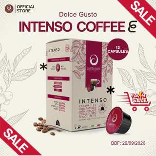 กาแฟแคปซูล INTENSO อาราบิก้า 60% สำหรับเครื่องDOLCE GUSTO® (12 แคปซูล) (PUNTO ITALIA ESPRESSO BRAND)