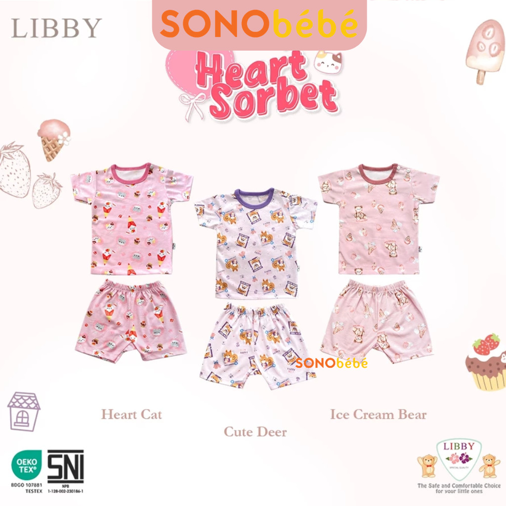 Libby Heart Sorbet Oblong Short KP 3 ชุด