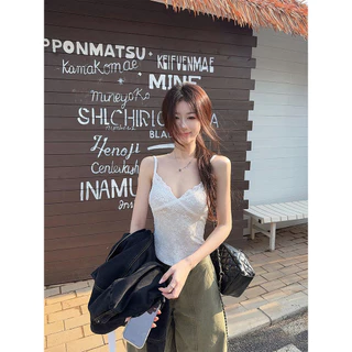 Vogue🌟พร้อมส่ง🌟 ชุดเซ็ท เสื้อแขนสั้น+สายเดี่ยว ลายดอกไม้ ผ้าหนานุ่ม ใส่สบายๆ แมตได้ทุกลุค (FY10191+FY5238)