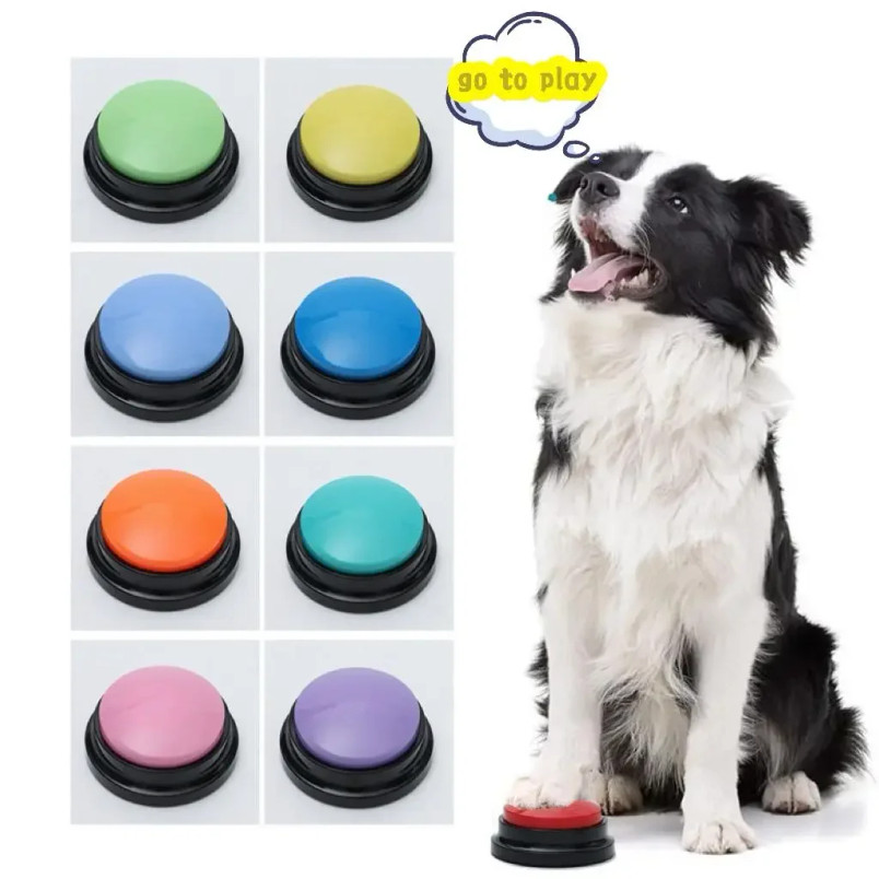 Dog Communication Buttons Voice Recording Button for Pet Training Buzzer  Record Playback Funny Gift