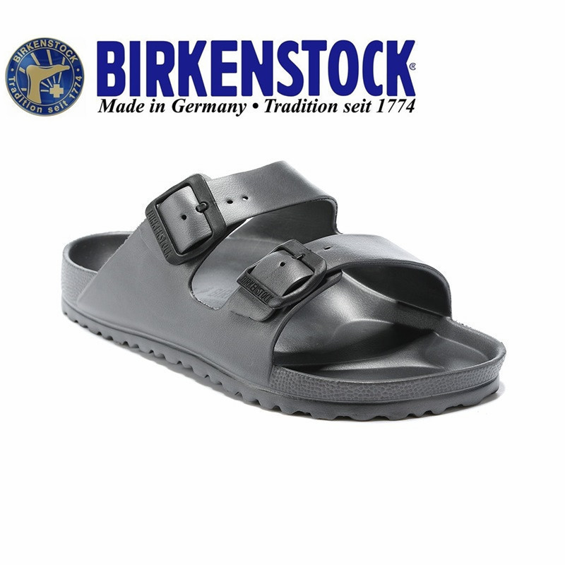 BIRKENSTOCK Boken EVA Two Button Arizona Grey Couple Beach Sandals 37-44