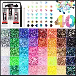 WILLUCK เรซิ่น Rhinestone ชุด, หลากสี DIY ตกแต่ง Jelly Rhinestones, เพชรศิลปะประกายหัตถกรรมอุปกรณ์ Bedazzling Rhinestones สําหรับอุปกรณ์แต่งหน้า