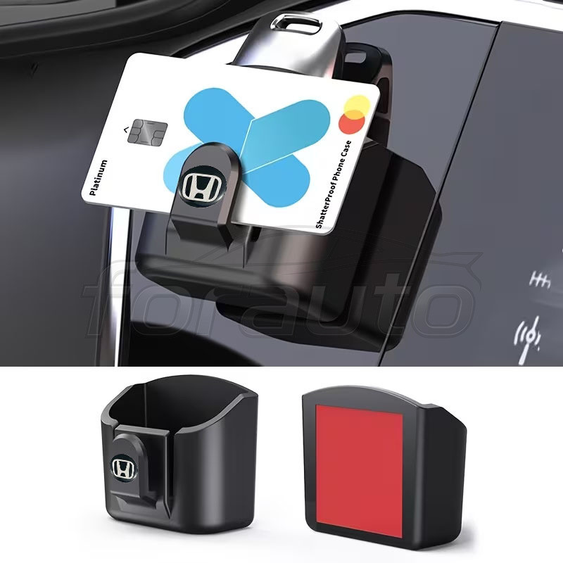 [📣ส่งไว มีCOD] Honda Logo กล่องเก็บกุญแจรถการควบคุมระยะไกลออแกไนเซอร์ช่องเสียบการ์ดมินิตะขอจัดเก็บสํ