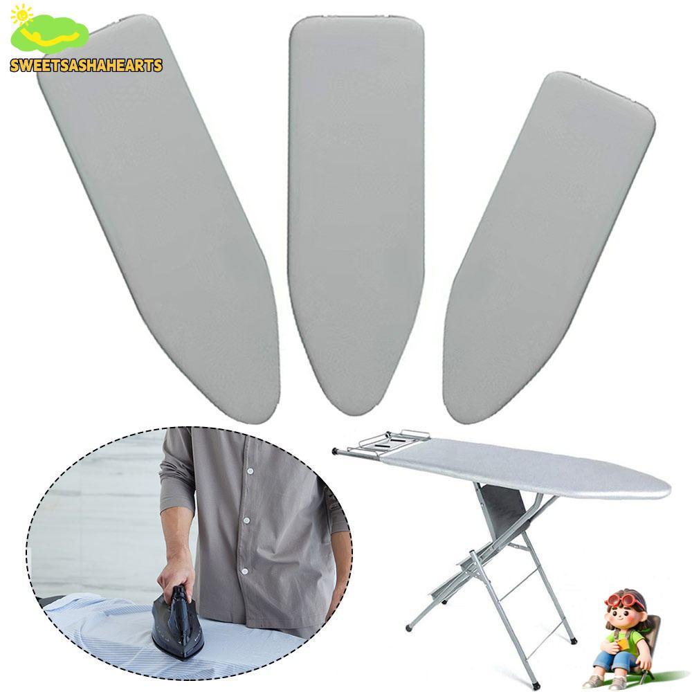สวี ผ้ารองรีด,ผ้าคลุมที่รองรีดแบบยืดหยุ่นทนความร้อน,เงินแบบพกพา140*50ซม.รีดผ้าแผ่นกันความร้อนอุปกรณ์ผ้า
