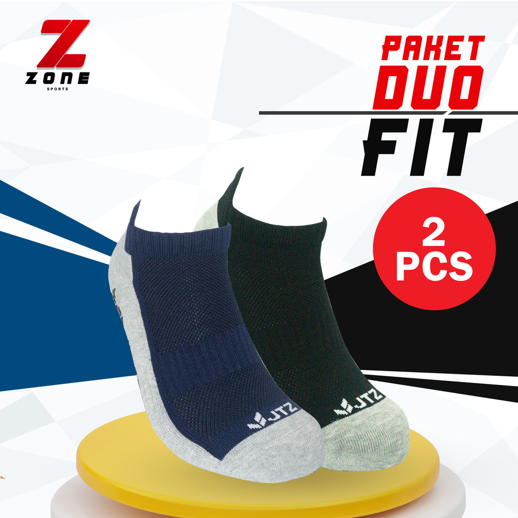 Zone - แพ็คเกจถุงเท้าข้อเท้ากันลื่น JTZ Duo Fit