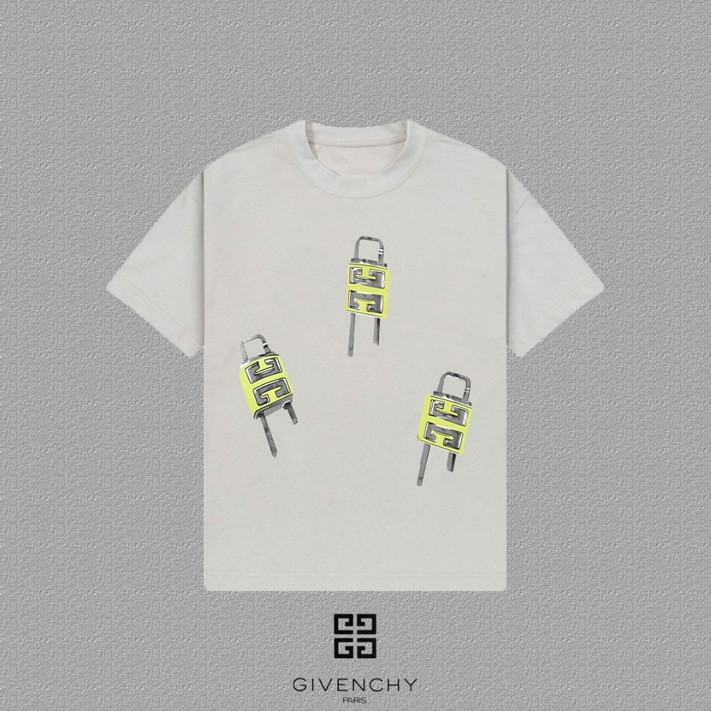 GIVENCHY/GIVENCHY 2026 ต้นฤดูใบไม้ผลิสไตล์ใหม่เสื้อยืดแขนสั้นชายหญิงคู่กีฬาฐานพื้นฐานเรียบง่ายด้านใน