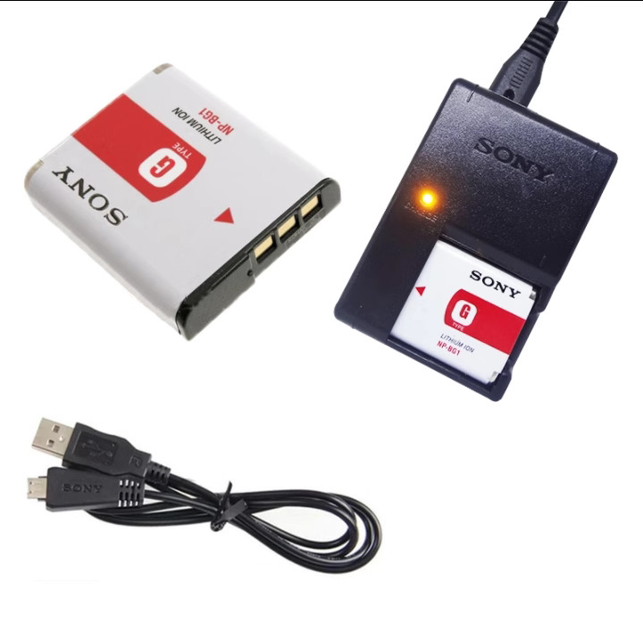 Sony DSC-WX10 HX7 HX9V H70 HX7C กล้อง NP-BG1 แบตเตอรี่ + เครื่องชาร์จ + สายเคเบิลข้อมูล