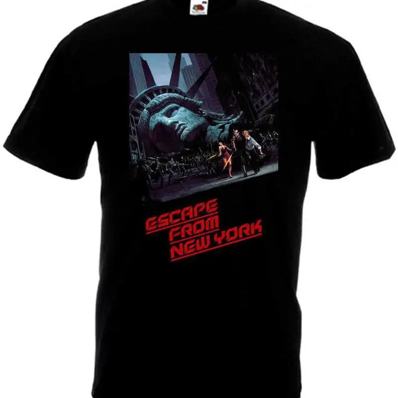 เสื้อยืด Escape From New York v6 สีดำ ลายโปสเตอร์หนัง ทุกขนาด S ถึง 5XL