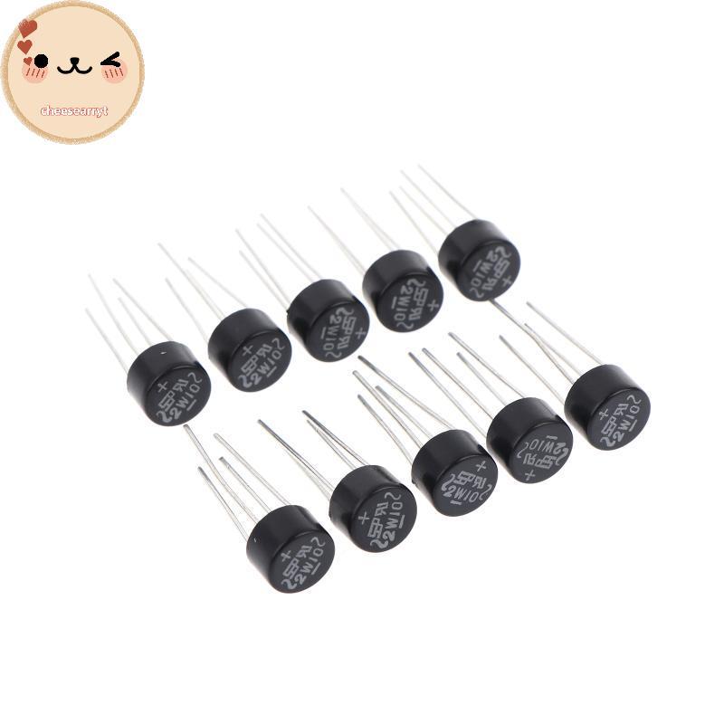 Chee 10/20/30 ชิ้นใหม่ 2W10 2A/1000 V ไดโอดสะพาน Rectifier รอบ Vridge Rectifier Bridge Sta EN