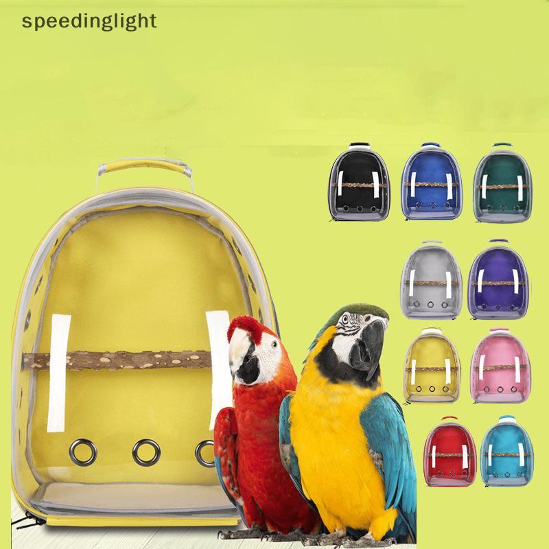 SPGH Bird Cage Panoramic Pet Bapa Breathable Out Pet Bird Bag Go Out แบบพกพาโปร่งใส Bapa อุปกรณ์สําห