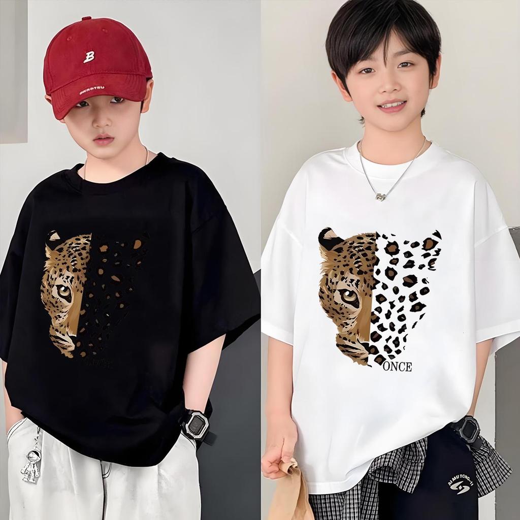 (ผ้าฝ้าย 100%) 2026 เสื้อยืดเด็ก เนื้อผ้านุ่มระบายอากาศดี แขนสั้น ใส่สบาย ระบายอากาศดี สำหรับเด็ก 6-13 ปี ส่งเร็ว K366 ราคาถูก Shopee Lazada
