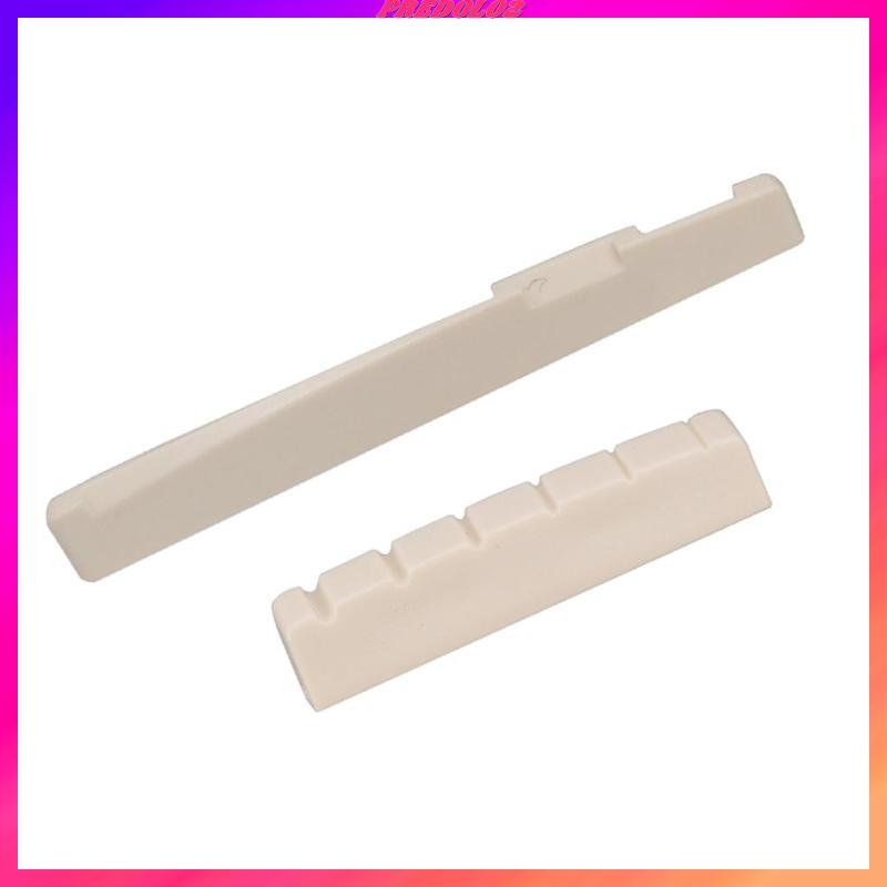 [Predolo2] น็อตอานพลาสติก Slotted 6 String Saddle Nut Acoustic Guitar Saddle Nut