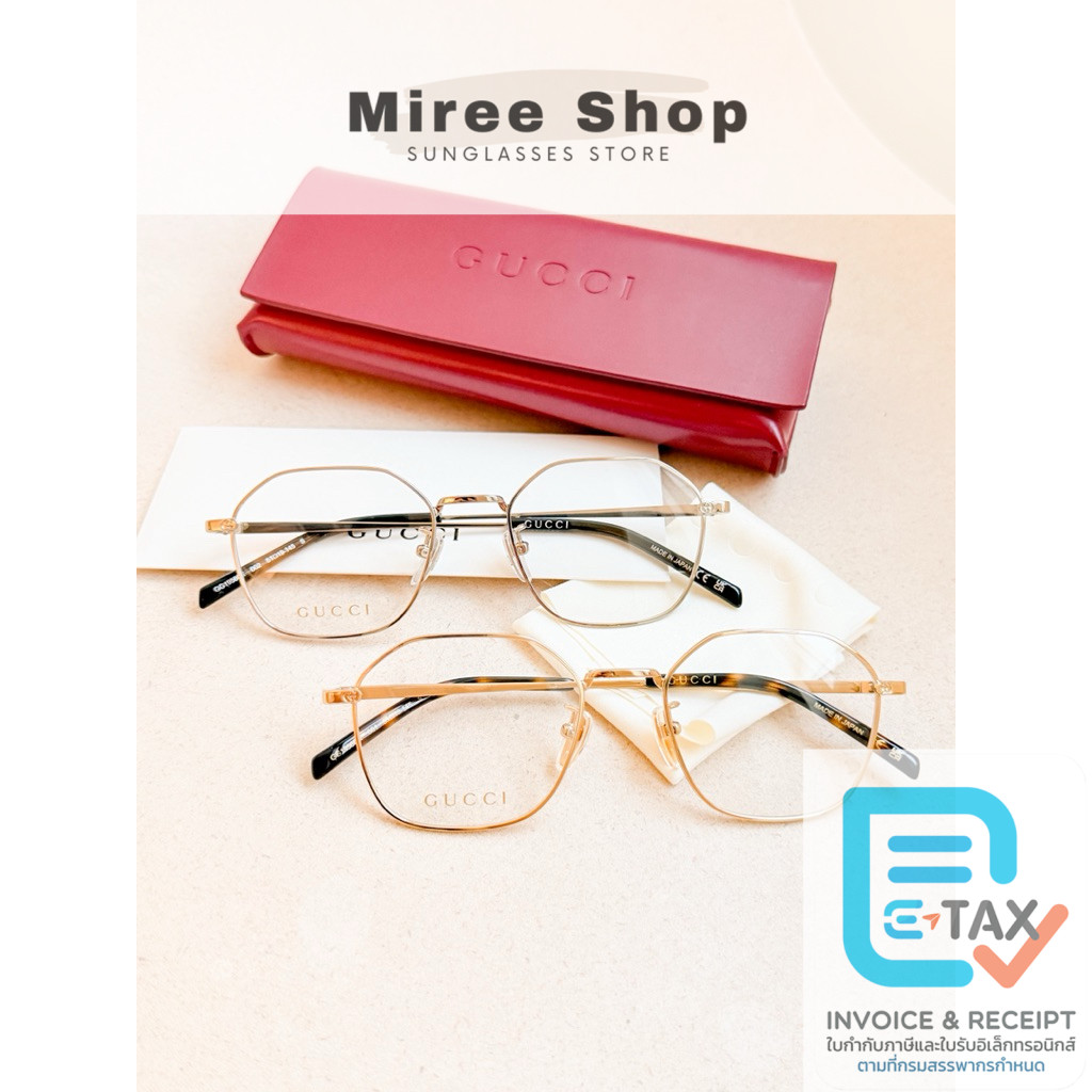 Gucci GG Front Square กรอบแว่นสายตา ของแท้มาพร้อมการรับประกัน 2 ปีค่ะ GG1956OK