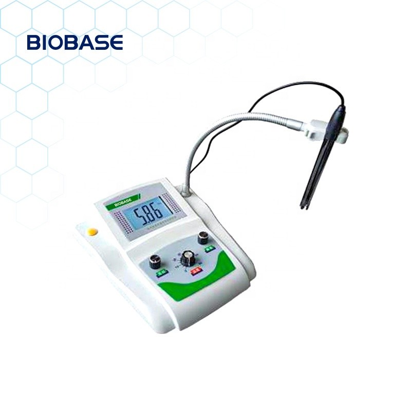 ในสต็อก BIOBASE ห้องปฏิบัติการ PH ORP Meter 0 ถึง 14 pH Range Digital Benchtop PH/mV Meter