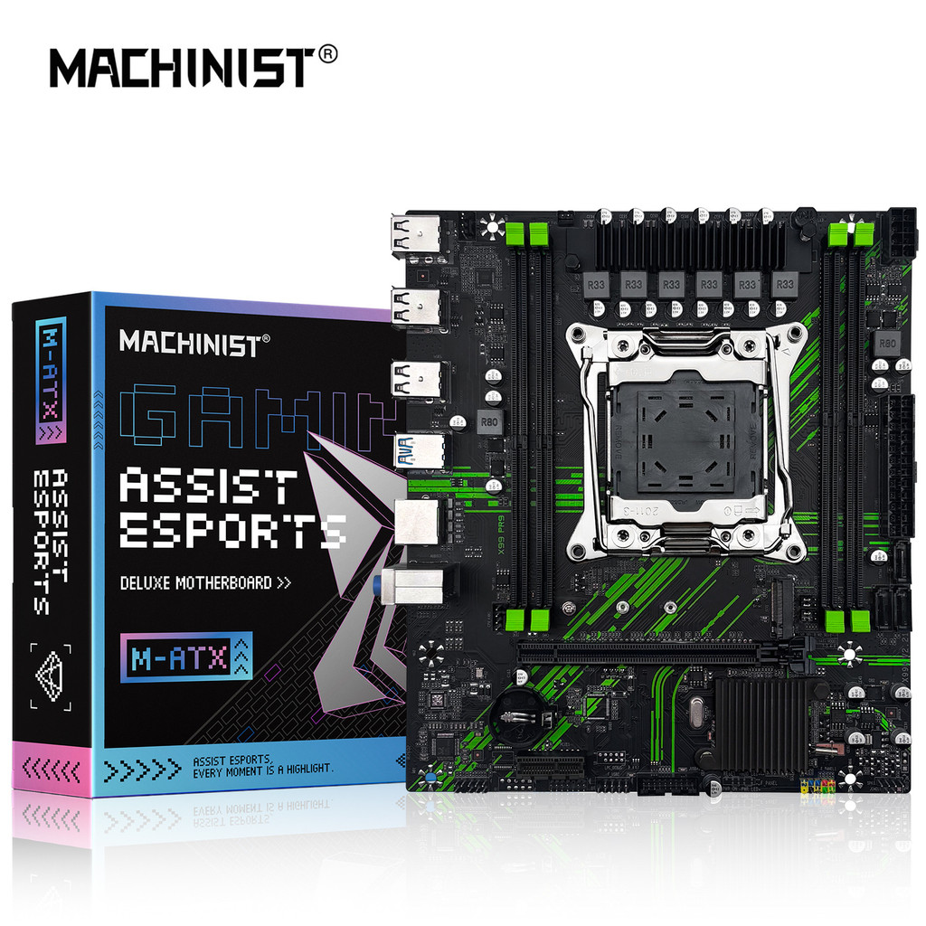 [ในสต็อก] เมนบอร์ด MACHINIST X99-PR9 เมนบอร์ดเดสก์ท็อปคอมพิวเตอร์ E5 DDR4 2011-3 Pins X99 เมนบอร์ด