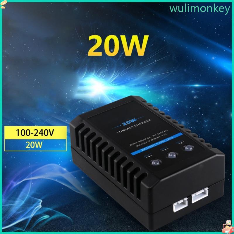 WU EU US Plug AC 100-240V B3 20W Compact Balance Charger สําหรับ 2S 3S ลิเธียม