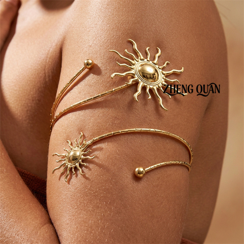 Arm Cuff ลายสปาย럴ซีเลสเตียล ดีไซน์โบรอด สำหรับเครื่องประดับแฟชันงานเทศกาล rave
