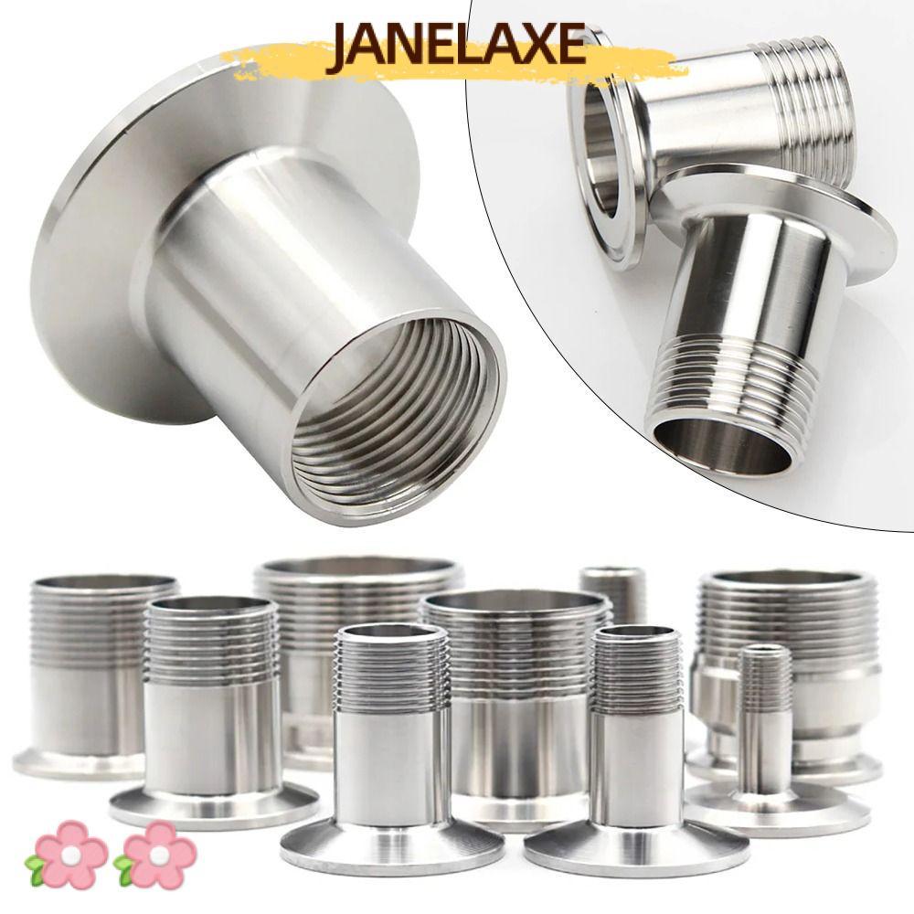 JANELAXE932JN 1 ชิ้นข้อต่อท่อ, DN15-DN40 SUS304 สุขาภิบาล Tri Clamp, ทนทาน BSPT หญิง/ชายเกลียว 1/4" 