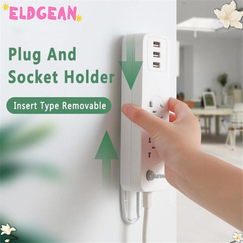 ELDGEAN Plug Fixer Punch-free Gadget Self-Adhesive Seamless Storage Shelf Wall Fixer สติกเกอร์ Punch