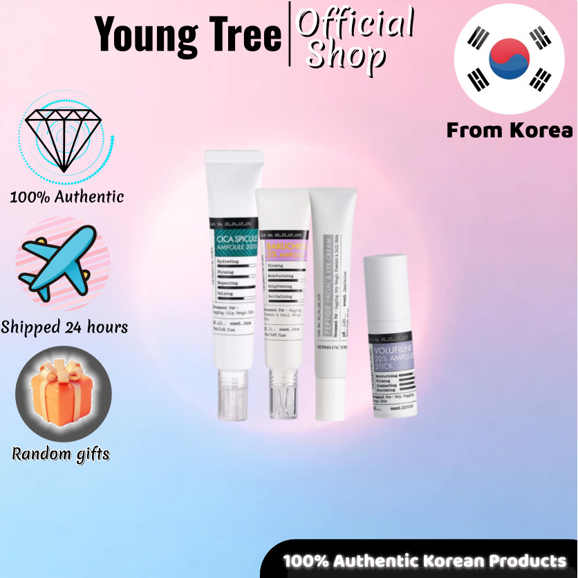 [Derma Factory] Cica Spicule Ampoule 3000 30ml/Peptide Facial & Eye Cream 20ml/Bakuchiol 5% Ampoule 20ml/Volufiline 20% Ampoule Stick 10g