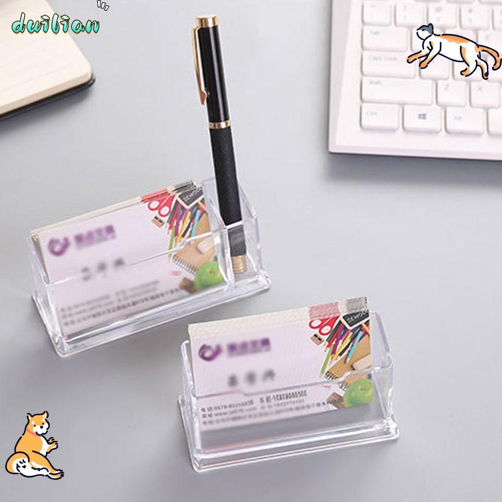 การ์ดธุรกิจ DUILIAN , Location Card Organizer กล่องชั้นวางตั้งโต๊ะอะคริลิค, สํานักงานขาตั้งจอแสดงผลส