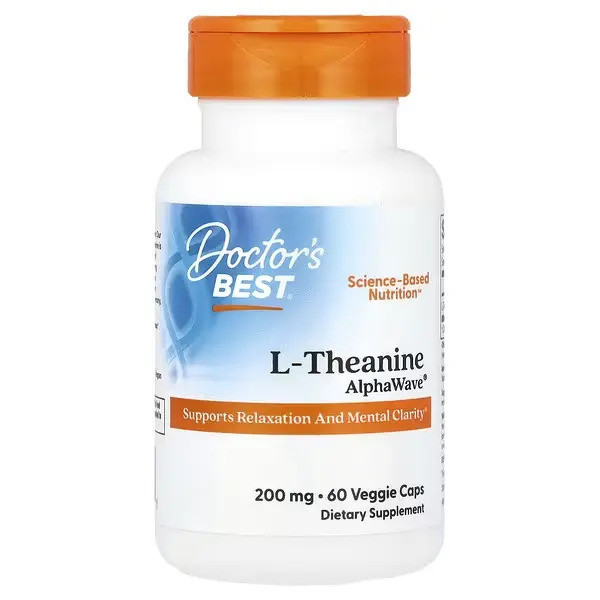 Doctors L-theanine 200mg 60 แคปซูล ช่วยลดความเครียดและส่งเสริมการนอนหลับอย่างล้ําลึก อาหารเสริมสุขภาพนําเข้า ช่วยการนอนหลับลดความวิตกกังวล ไม่มีเมลาโทนิน