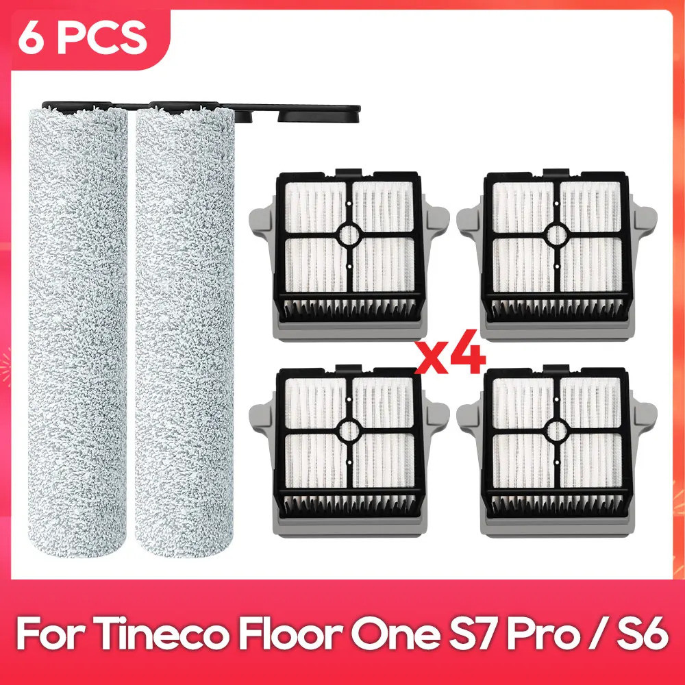 สําหรับ ( Tineco Floor One S7 Pro / Floor One S6 ) อุปกรณ์เสริมชิ้นส่วนแปรงกรองเครื่องดูดฝุ่น