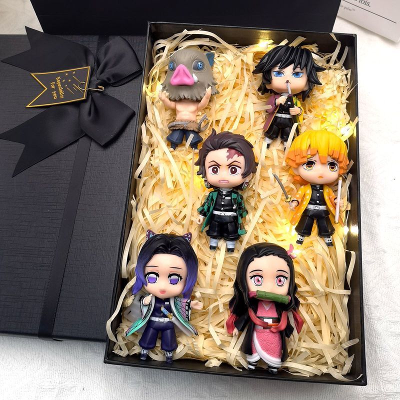【Fast shipping】Demon Slayer: Q-Version Sitting Pose Collection Figure Nezuko, Zenitsu, Tanjiro, Inos