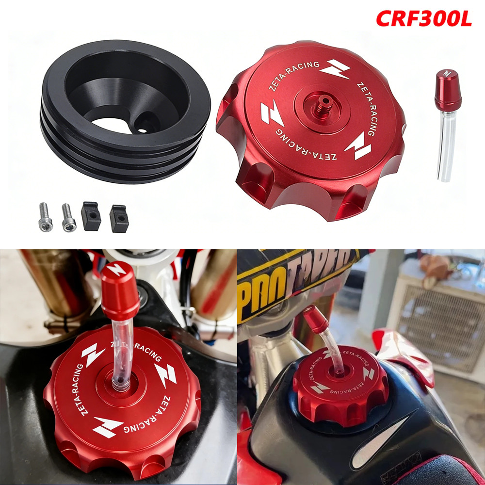 สําหรับHONDA CRF300Lถังน้ํามันเชื้อเพลิงฝาครอบCNCอลูมิเนียมCRF300 L CRF 300L 2021 2022 2023 2024