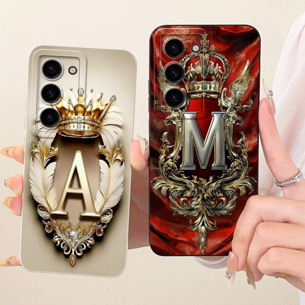 สําหรับ Samsung S23 Plus SM-S916B สําหรับ Samsung Galaxy S23 Plus หรูหรา AZ ตัวอักษร 2D ทาสีซิลิโคนป