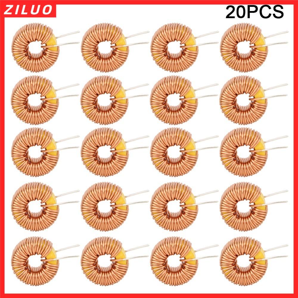ZILUO 20PCS Toroidal Inductor, 100UH 0.6 มม.Troid Inductor ลวด,ความต้านทานต่ําแนวตั้ง Toroid Toroida