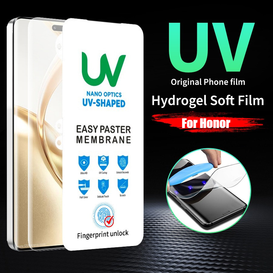 [ พร้อมกาวเต็ม ] ฟิล์มป้องกันแสง UV สําหรับ Honor 400 200 90 50 Magic 8 7 6 5 4 3 Pro
