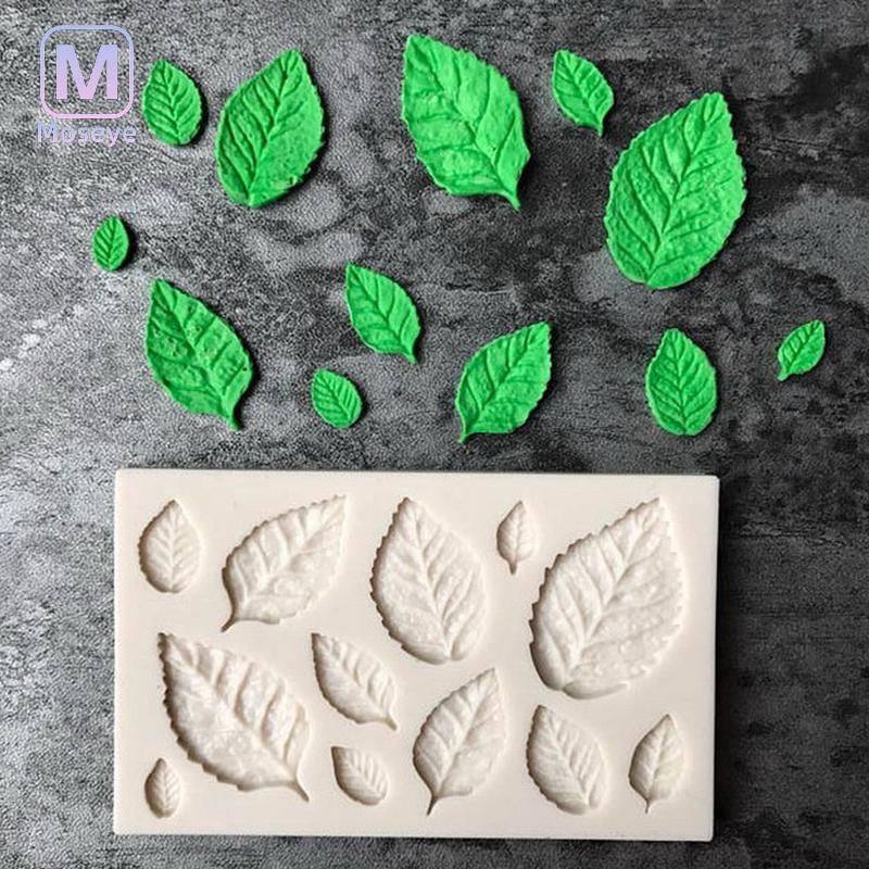 Tianyuanfff แม่พิมพ์ซิลิโคนรูปใบไม้ตกแต่งเค้ก Fondant คุกกี้ Moulds เบเกอรี่เครื่องมือ Well