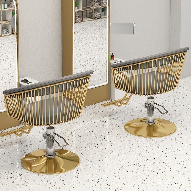 Other Perm Salons Retro Hair Net เก้าอี้ Hairdressing สีแดงอินเทรนด์เก้าอี้ร้านตัดผมตัด 77YS