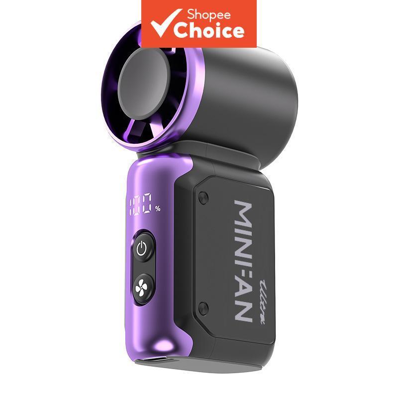พัดลมมือถือ Mini 5 ระดับ แรงลมปรับละเอียด | แบต 3600mAh ใช้ได้นาน ขนาดเล็กพกพาง่าย มีสายคล้อง เก็บเงินปลายทาง