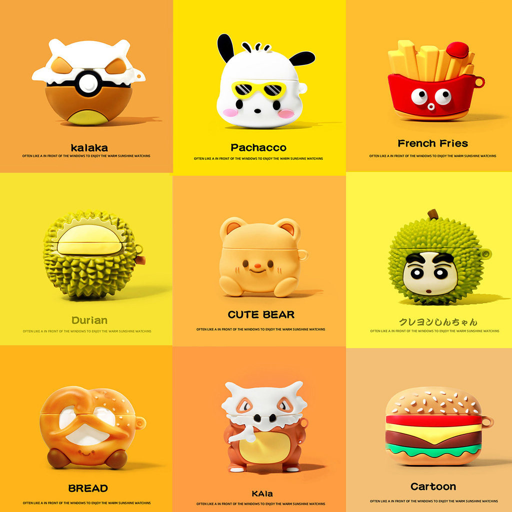 เหมาะสําหรับ airpods4 เคสป้องกัน airpodspro2 Apple หูฟังป้องกันกรณีหมีน่ารัก aipods3 หูฟังบลูทูธกรณี