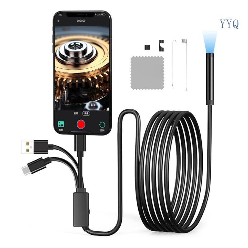 YYQ Type C 8Pin USB Endoscope Borescope กล้องตรวจสอบงูสําหรับโทรศัพท์