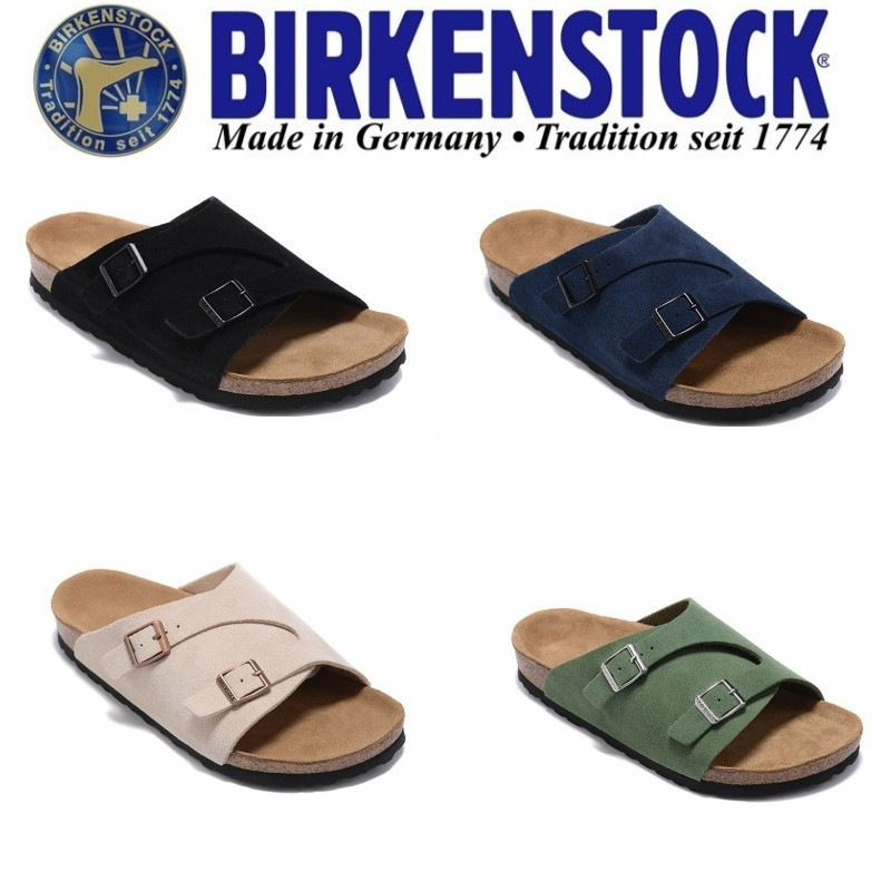 Birkenstock Men/Women Classic Cork Slippers รองเท้าชายหาดลําลอง zurich 34-46 1ONU