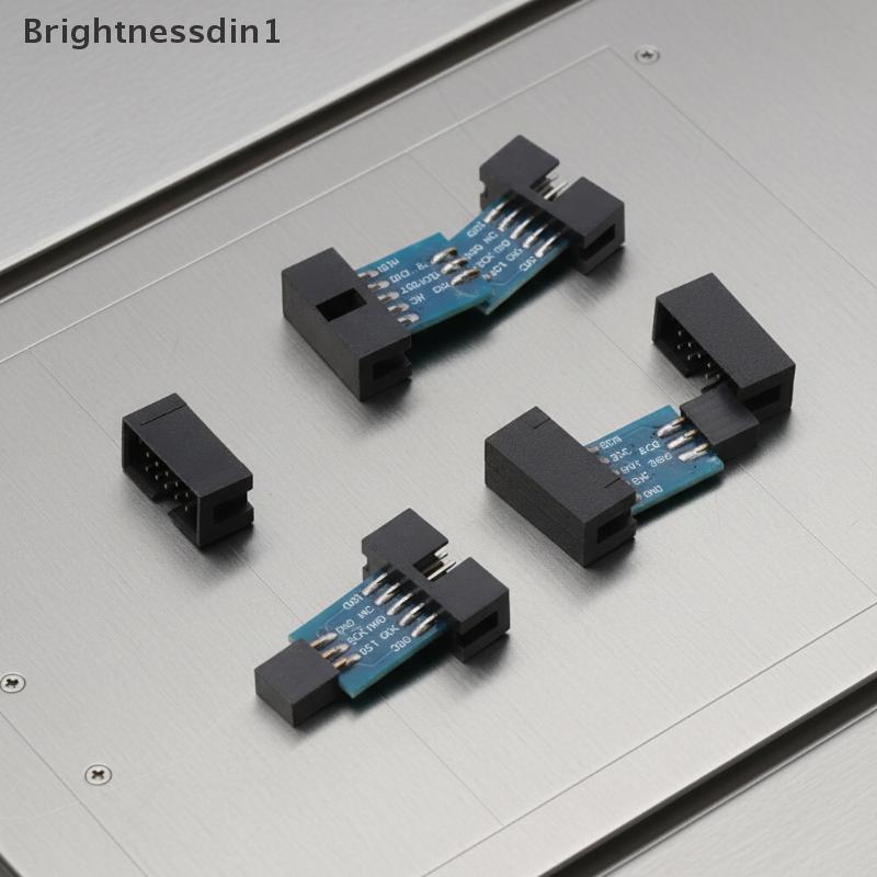 [Brightnessdin] Javino 10Pin ถึง 6PiN แปลงเป็นอะแดปเตอร์มาตรฐานสําหรับ ATMEL STK500 AVRISP USBASP IS